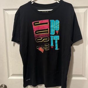 Nike Dri-Fit Black Just Do It T-Shirt- size large